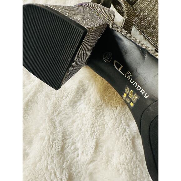 CL Chinese Laundry Jody Heel Ankle Strappy Size 8.5m Gold Metallic Wedding - Picture 11 of 14